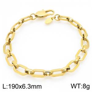 Fashionable and minimalist short square chain stainless steel bracelet - KB192003-Z