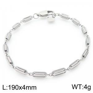 Fashionable and minimalist clip spring spliced stainless steel bracelet - KB192030-Z