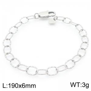 Fashionable and minimalist indentation circular square wire chain stainless steel bracelet - KB192042-Z