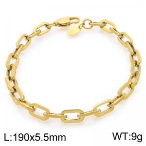 Fashionable and minimalist short square chain stainless steel bracelet - KB192044-Z