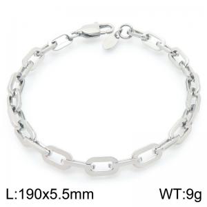 Fashionable and minimalist short square chain stainless steel bracelet - KB192045-Z