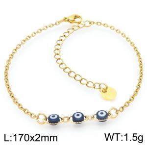 European and American Personalized Color Devil's Eye Stainless Steel Bracelet - KB192047-Z
