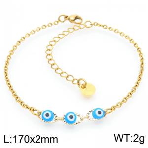 European and American Personalized Color Devil's Eye Stainless Steel Bracelet - KB192048-Z