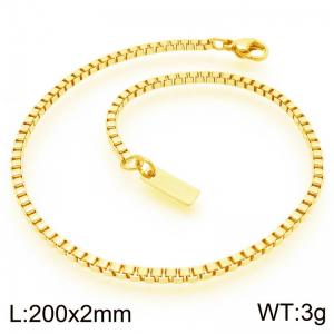Fashionable and minimalist 2mm box chain stainless steel bracelet - KB192053-Z