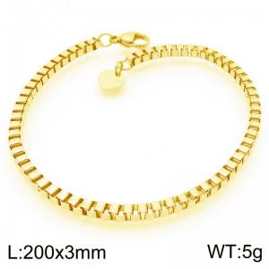Fashionable and minimalist 3mm box chain stainless steel bracelet - KB192055-Z