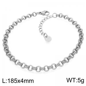 Fashionable and minimalist double-layer O-chain stainless steel bracelet - KB192063-Z
