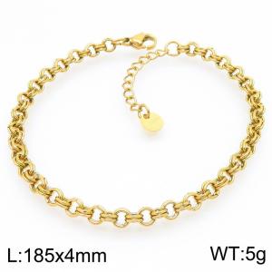 Fashionable and minimalist double-layer O-chain stainless steel bracelet - KB192064-Z