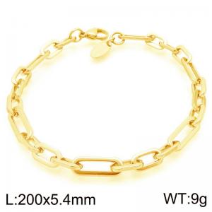 Fashionable and minimalist 1:3 square chain stainless steel bracelet - KB192073-Z