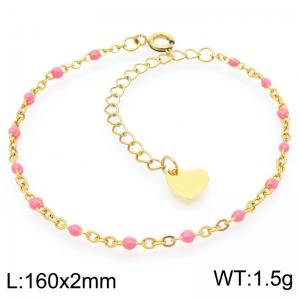 Fashion vacation style rice chain stainless steel bracelet - KB192077-Z