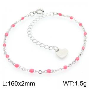 Fashion vacation style rice chain stainless steel bracelet - KB192078-Z