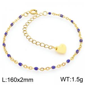 Fashion vacation style rice chain stainless steel bracelet - KB192079-Z