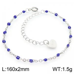 Fashion vacation style rice chain stainless steel bracelet - KB192080-Z