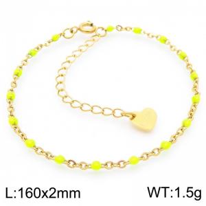 Fashion vacation style rice chain stainless steel bracelet - KB192081-Z
