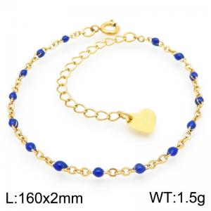 Fashion vacation style rice chain stainless steel bracelet - KB192083-Z