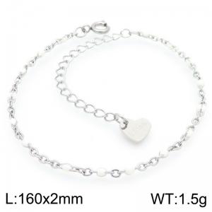 Fashion vacation style rice chain stainless steel bracelet - KB192085-Z