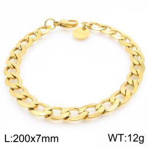 Fashionable and minimalist trimmed NK chain stainless steel bracelet - KB192099-Z