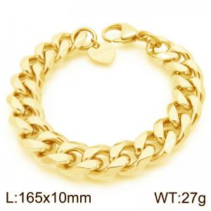 Fashionable and minimalist six sided ground Cuban chain stainless steel bracelet - KB192100-Z
