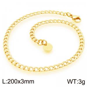 Stylish and minimalist 3mm Figaro stainless steel chain bracelet - KB192102-Z