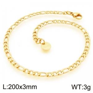 Fashionable and minimalist 3mm 3:1 Figaro chain stainless steel bracelet - KB192104-Z
