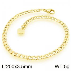 Stylish and minimalist 3.5mm Figaro stainless steel chain bracelet - KB192106-Z