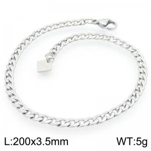 Stylish and minimalist 3.5mm Figaro stainless steel chain bracelet - KB192107-Z