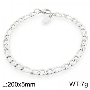 Fashionable and minimalist 5mm 3:1 Figaro chain stainless steel bracelet - KB192109-Z