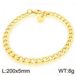 Stylish and minimalist 5mm Figaro stainless steel chain bracelet - KB192111-Z