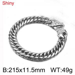 Stainless steel double woven chain bracelet - KB192188-Z