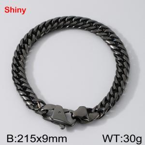Stainless steel double woven double buckle six sided grinding bracelet - KB192192-Z
