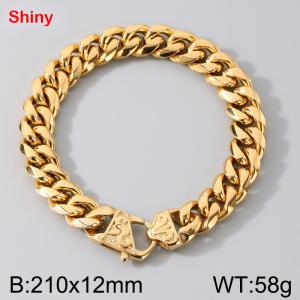 Stainless steel round ground encrypted Cuban bracelet - KB192199-Z