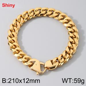 Stainless steel round ground encrypted Cuban bracelet - KB192201-Z