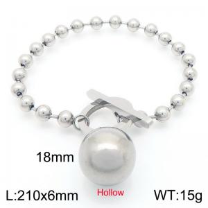 Stainless steel ball chain paired with 18mm steel ball bracelet - KB202463-Z
