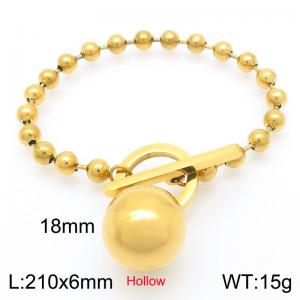 Stainless steel ball chain paired with 18mm steel ball bracelet - KB202464-Z