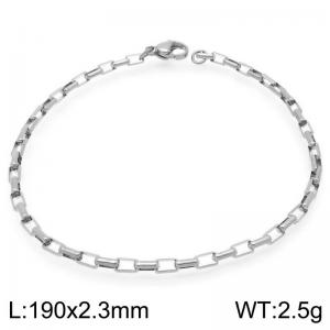 Stainless steel fashionable and simple 2.3mm long curved box chain bracelet - KB202490-Z
