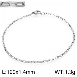 Stainless steel fashionable and simple 1.4mm wide square chain bracelet - KB202496-Z