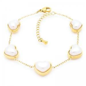 Stainless Steel Gold-plating Bracelet - KB202549-HM
