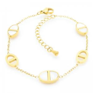 Stainless Steel Gold-plating Bracelet - KB202555-HM