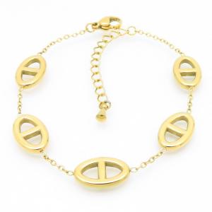 Stainless Steel Gold-plating Bracelet - KB202565-HM