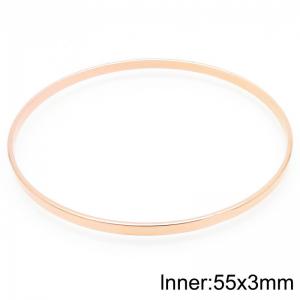 Stainless Steel Rose Gold-plating Bangle - KB202725-LO