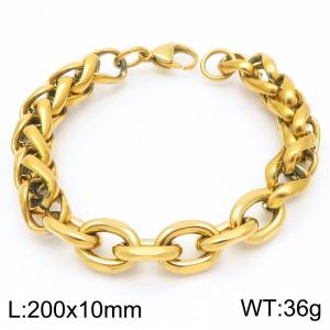 Stainless steel flower basket chain splicing O-chain bracelet - KB202739-Z