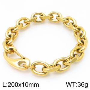 Stainless steel 10mm gold-plated O-ring bracelet - KB202745-Z
