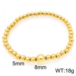 Fashion stainless steel perforated bead bracelet - KB202763-Z