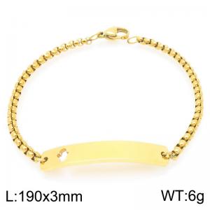 Stainless steel square pearl bracelet paired with palm shaped hollow curved piece accessory - KB202767-Z