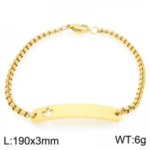 Stainless steel square pearl bracelet paired with five pointed star hollow curved piece accessories - KB202769-Z