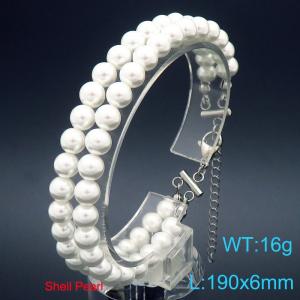 Fashionable double-layer pearl bracelet - KB202801-Z