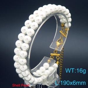 Fashionable double-layer pearl bracelet - KB202802-Z