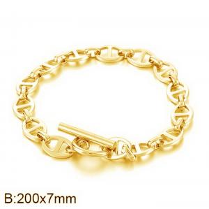 Stainless steel sun shaped chain OT buckle bracelet - KB202816-Z