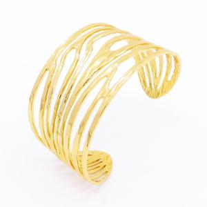 Stainless Steel Gold-plating Bangle - KB202819-SP