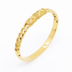 Stainless Steel Gold-plating Bangle - KB202827-SP