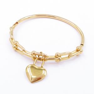 Stainless Steel Gold-plating Bangle - KB202834-SP
